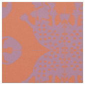 Oranje Amoba Monster Fabric Stof (Close Up)