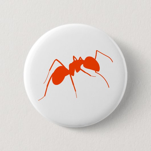 Oranje Ant Ronde Button 5,7 Cm (Voorkant)