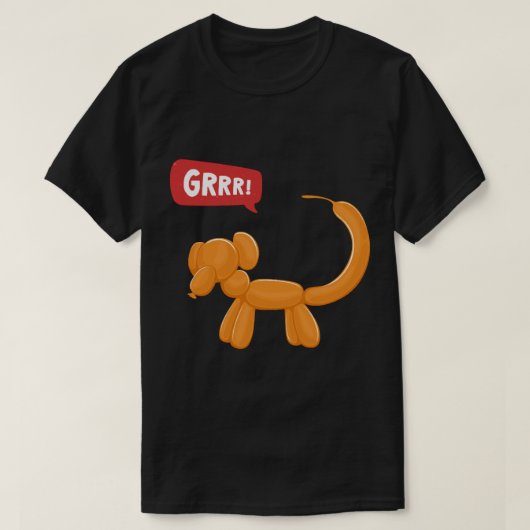 Oranje Apenfeest Ballonhond - GRRR! T-shirt (Design voorkant)