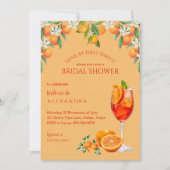 Oranje Aperol Love bij First Spritz Vrijgezellenfe Kaart (Voorkant)