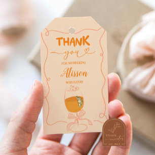 Oranje Aperol Spritz Bruiloft Dank Je Tag Cadeaulabel