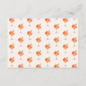 Oranje Aperol Spritz Vrijgezellenfeest Recept Informatiekaartje (Achterkant)