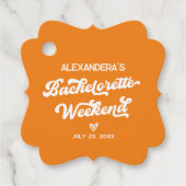 Oranje Aperol spritz vrijgezellenfeestje Bedankjes Labels (Voorkant)