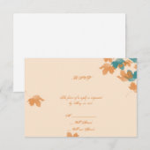 Oranje Aqua Autumn-leverbaar-responskaart RSVP Kaartje (Voorkant / Achterkant)