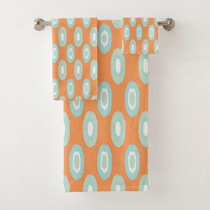 Oranje aquamarine Pattern Bath Towel Set Bad Handdoek