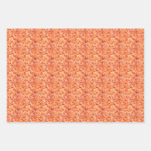 Oranje Aquarel Bloem Inpakpapier Vel (Voorkant)