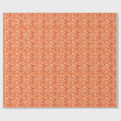 Oranje Aquarel Bloemen Cadeaupapier (Vlak)