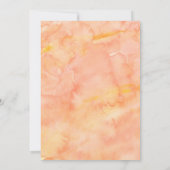 Oranje Aquarel Herfst Bruiloft Bewaar de Datum Kaart (Achterkant)