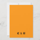 Oranje Aquarel Herfst Landschap Bewaar de Datum Save The Date (Achterkant)