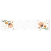 Oranje aquarel papaver korte tafelloper (Horizontaal)