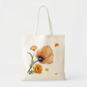 Oranje aquarel papaver tote bag (Voorkant)
