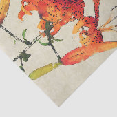 Oranje Aquarel Tijgerlelie 1 Tissuepapier (Detail)