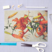 Oranje Aquarel Tijgerlelie 1 Tissuepapier (Craft)