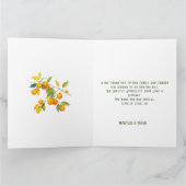 Oranje aquarelthema Fel kleuren Bedankkaart (Binnen)