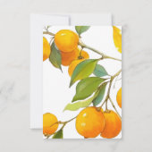 Oranje aquarelthema Fel kleuren Bedankkaart (Achterkant)