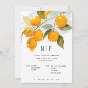 Oranje aquarelthema Helder kleuren Kaart