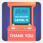 Oranje arcade gamer dank u Sticker (Voorkant)