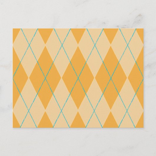 Oranje Argyle Briefkaart (Voorkant)