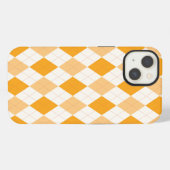 Oranje Argyle iPhone Hoesje (Achterkant horizontaal)