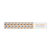 Oranje argyle-miners omwikkelen rond label (Individueel)