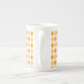 Oranje Argyle Porselein Kop (Achterkant)