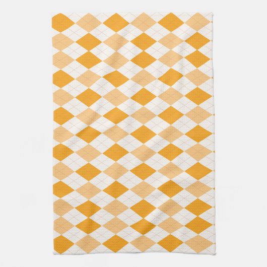 Oranje Argyle Theedoek (Verticaal)