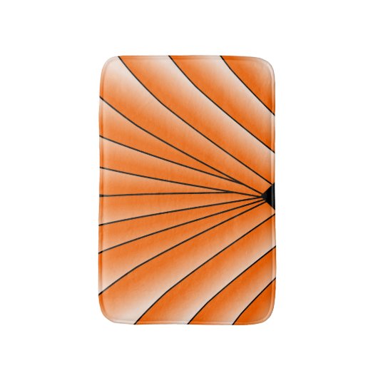 Oranje Art Deco Design Badmat (Voorkant Verticaal)