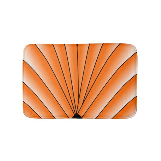 Oranje Art Deco Design Badmat (Voorkant)