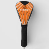 Oranje Art Deco Design Golfheadcover (Voorkant)