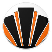 Oranje Art Deco Design Keramische Knop (Voorkant)