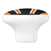 Oranje Art Deco Design Keramische Knop (Zijkant)