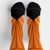 Oranje Art Deco Design Soksokken Sokken (Top)