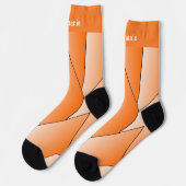 Oranje Art Deco Design Soksokken Sokken (Links)