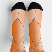 Oranje Art Deco Design Soksokken Sokken (Top)