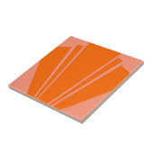 Oranje Art Deco Design Tegeltje (Zijkant)