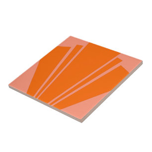 Oranje Art Deco Design Tegeltje
