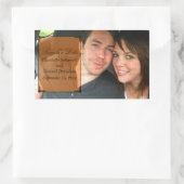 Oranje Art Deco-Lijst Opslaan van de Stickers Datu (Tas)