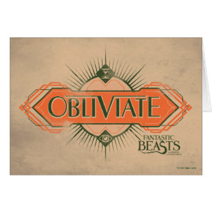 Oranje Art Deco Obliviate Spell Grafisch