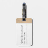 Oranje Art Deco Obliviate Spell Grafisch Bagagelabel (Achterkant verticaal)