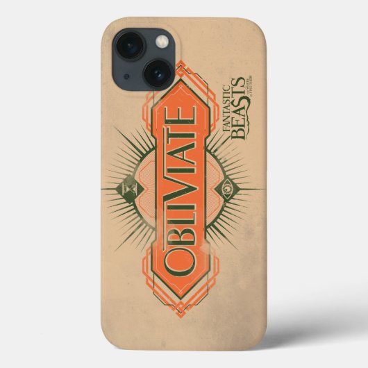 Oranje Art Deco Obliviate Spell Grafisch Case-Mate iPhone Case (Achterkant)