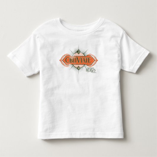 Oranje Art Deco Obliviate Spell Grafisch Kinder Shirts (Voorkant)