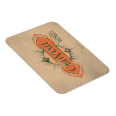 Oranje Art Deco Obliviate Spell Grafisch Magneet (Rechterzijde)
