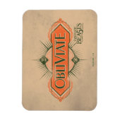 Oranje Art Deco Obliviate Spell Grafisch Magneet (Verticaal)