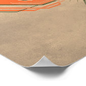 Oranje Art Deco Obliviate Spell Grafisch Poster (Hoek)