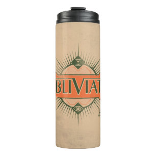 Oranje Art Deco Obliviate Spell Grafisch Thermosbeker