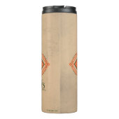 Oranje Art Deco Obliviate Spell Grafisch Thermosbeker (Achterkant)