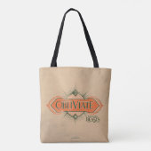 Oranje Art Deco Obliviate Spell Grafisch Tote Bag (Achterkant)