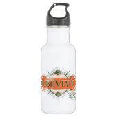 Oranje Art Deco Obliviate Spell Grafisch Waterfles (Voorkant)