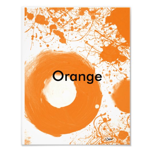 Oranje Art Print Foto Afdruk (Voorkant)