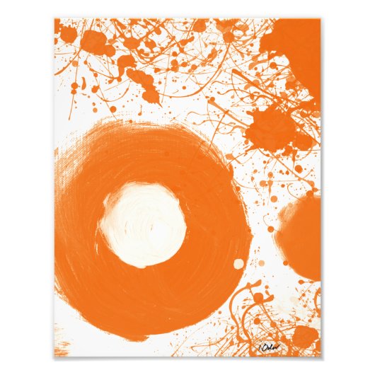 Oranje Art Print Foto Afdruk (Voorkant)